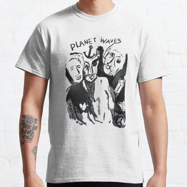 Planet Waves Tasarım Baskılı Tişört (Bol kalıp t-shirt)