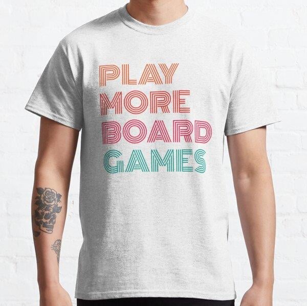 Play More Board Games Tasarım Baskılı Unisex Tişört (Bol kalıp t-shirt)