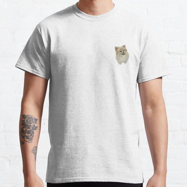Pomeranian, pomeranian Tasarım Baskılı Tişört (Rahat Kalıp T-shirt)