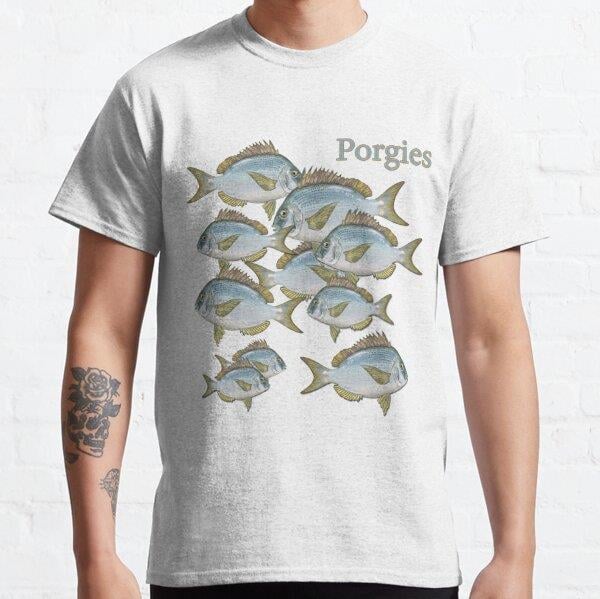 Porgies lots of them no Patterns Tasarım Baskılı Tişört (bol kalıp t-shirt)
