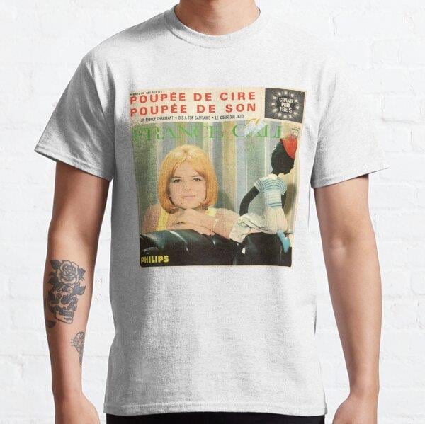 Poupée De Cire, Poupée De Son song music poster Tasarım Baskılı Tişört (Bol kalıp t-shirt)