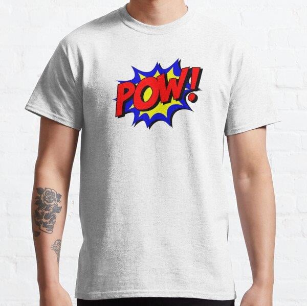 pow, superhero, hero, comic books, geek, nerd Tasarım Baskılı Tişört (bol kalıp t-shirt)