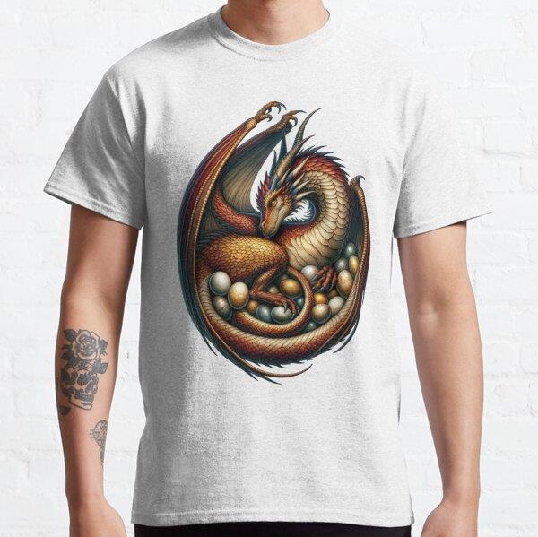 Protective Mother Dragon Tasarım Baskılı Tişört (Bol kesim t-shirt)