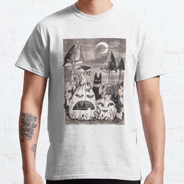 Pumpkin Patch Kitties  Tasarım Baskılı Tişört (Rahat kalıp t-shirt)