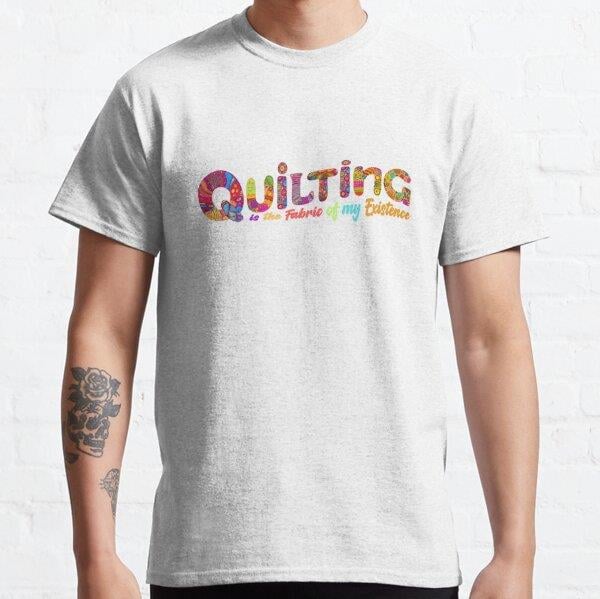 Quilting Tasarım Baskılı Tişört (Bol kesim t-shirt)