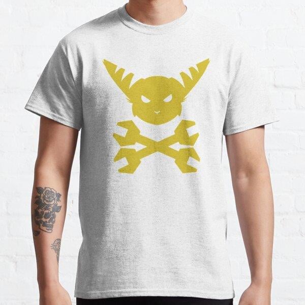 Ratchet & Clank Lombax Crossed Wrench Insignia Tasarım Baskılı Unisex Tişört (Bol kalıp t-shirt)
