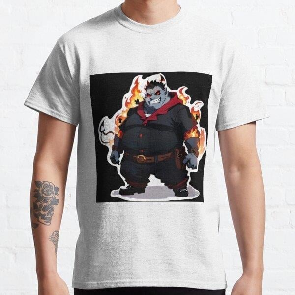Red Hot Demon Tasarım Baskılı Tişört (Bol kalıp t-shirt)