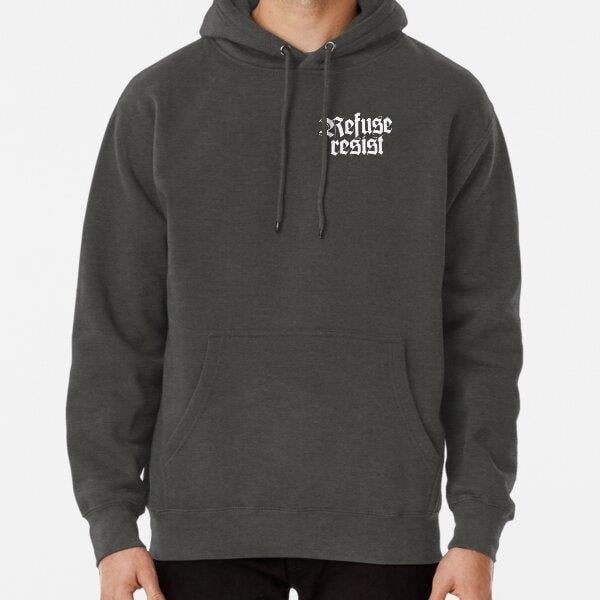 Refuse Resist Tasarım Baskılı Kapşonlu Sweatshirt