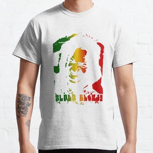 Reggae Music Alpha-Blondy  Tasarım Baskılı Tişört (Bol kalıp t-shirt)