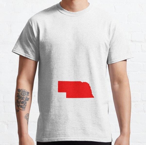 REP YOUR STATE NEBRASKA Tasarım Baskılı Tişört (Bol kesim t-shirt)