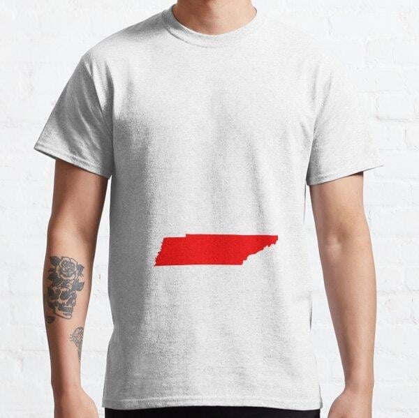 REP YOUR STATE TENNESSEE Tasarım Baskılı Tişört (Bol kesim t-shirt)