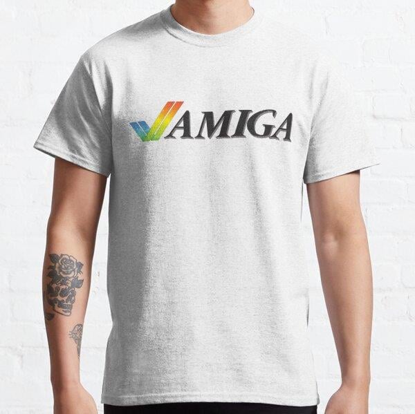 Retro Amiga Tasarım Baskılı Unisex Tişört (Bol kalıp t-shirt)