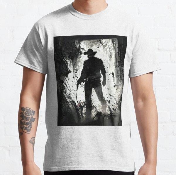 RickS upside down World Tasarım Baskılı T-Shirt (bol kalıp tişört)