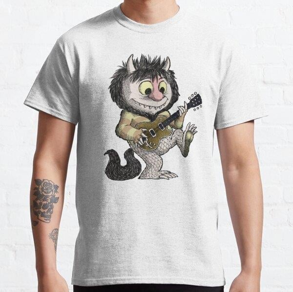 Rockin Wild Thing Tasarım Baskılı T-Shirt (bol kalıp tişört)