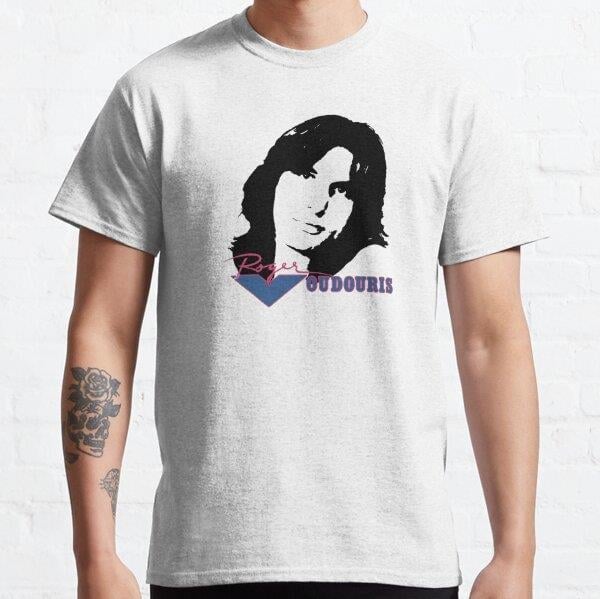 Roger Voudouris Tasarım Baskılı Tişört (Bol kalıp t-shirt)