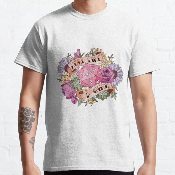 Roll Like a Girl Tasarım Baskılı Unisex Tişört (Bol kalıp t-shirt)