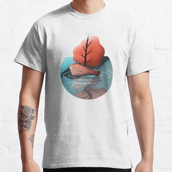 Sailing Oak Tasarım Baskılı Tişört (Rahat kalıp t-shirt)