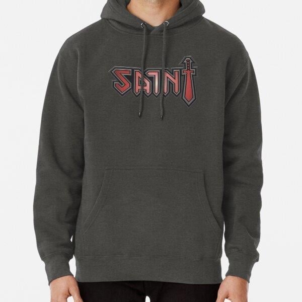 Saint Logo - Metal Tasarım Baskılı Kapşonlu Sweatshirt