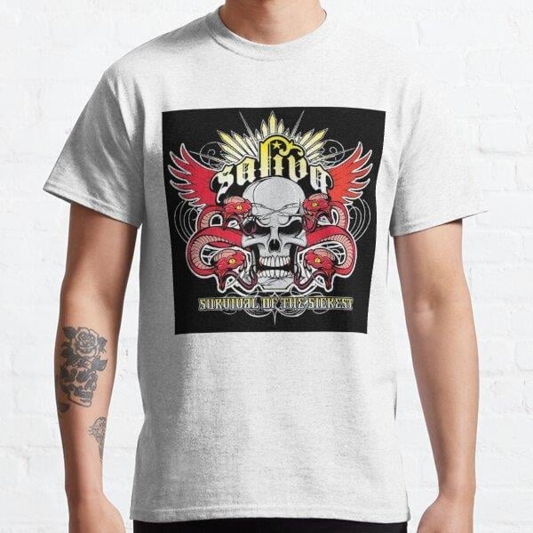 Saliva Band Tour Music Tasarım Baskılı Tişört (Bol kalıp t-shirt)
