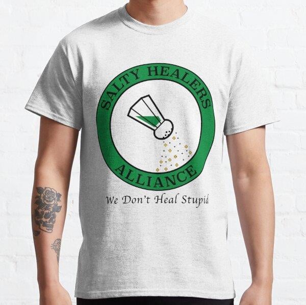 Salty Healer Alliance Tasarım Baskılı Unisex Tişört (Bol kalıp t-shirt)