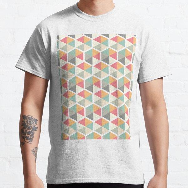 Saturated Colors Triangular Prism Patterns Tasarım Baskılı Tişört (bol kalıp t-shirt)