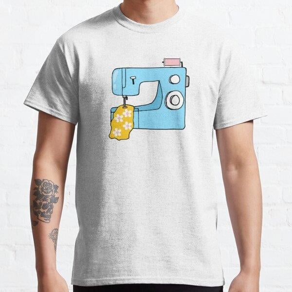 Sewing Machine Tasarım Baskılı Tişört (Bol kesim t-shirt)