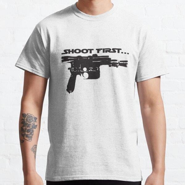 Shoot First Tasarım Baskılı Tişört (Bol kalıp t-shirt)