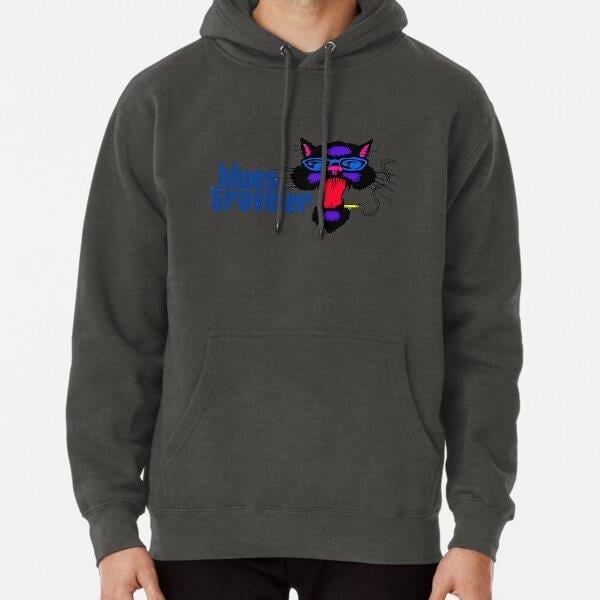 SMOKER CAT BLUES TRAVELER Tasarım Baskılı Kapşonlu Sweatshirt