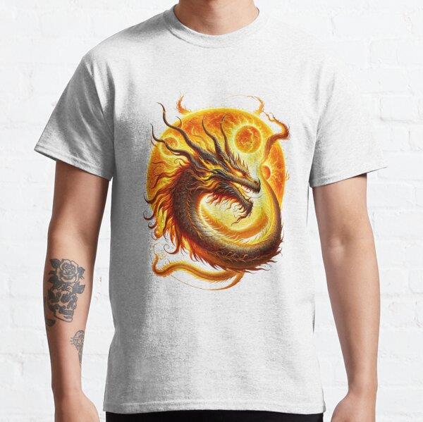 Solar-Sun Dragon Tasarım Baskılı Tişört (Bol kesim t-shirt)