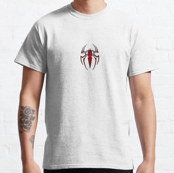 Spider Logo Tasarım Baskılı Tişört (Bol kalıp t-shirt)