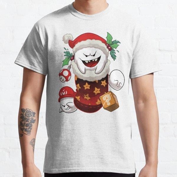 Stocking Stuffer: Boo! Tasarım Baskılı Unisex Tişört (Bol kalıp t-shirt)