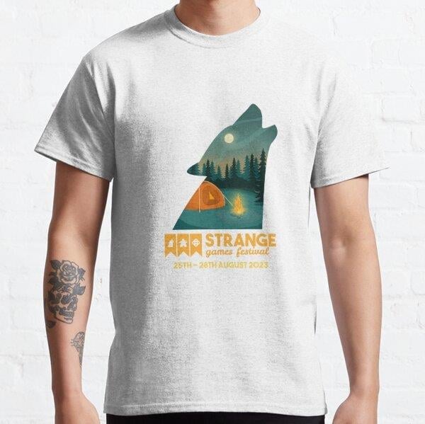 Strange Games Festival Wolf (dark) Tasarım Baskılı Unisex Tişört (Bol kalıp t-shirt)