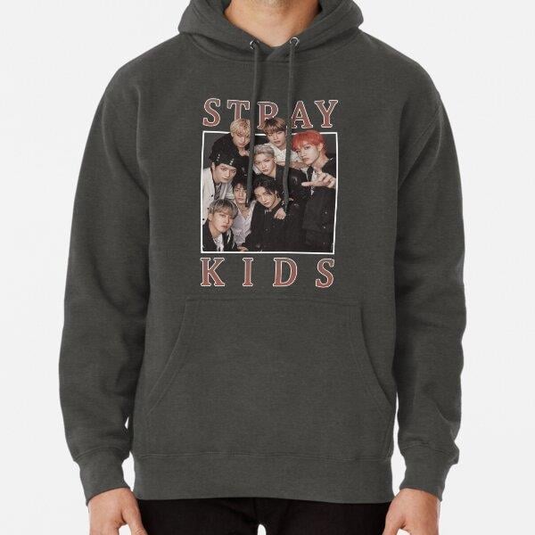 STRAY KIDS Vintage Retro Band Style 90s Tasarım Baskılı Kapşonlu Sweatshirt