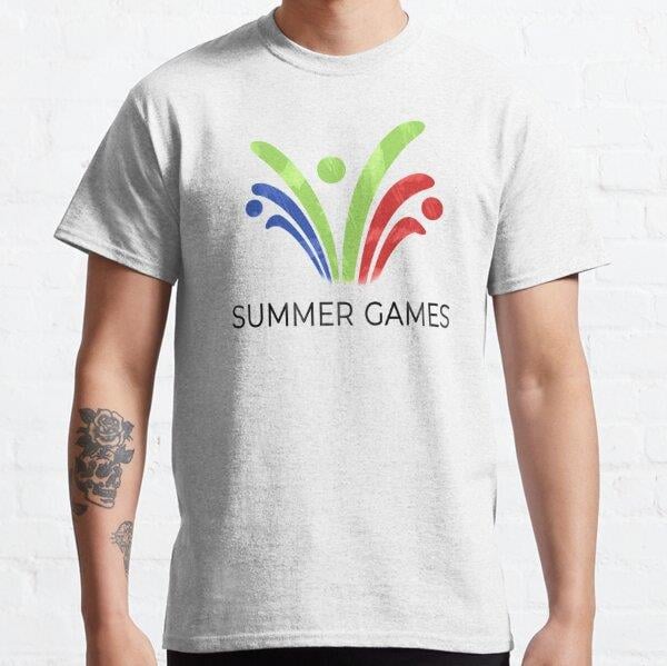 summer games Tasarım Baskılı Unisex Tişört (Bol kalıp t-shirt)