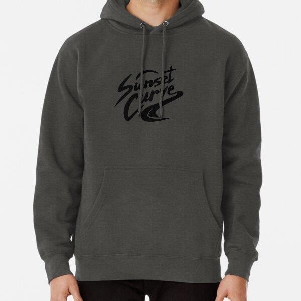 sunset curve logo Tasarım Baskılı Kapşonlu Sweatshirt