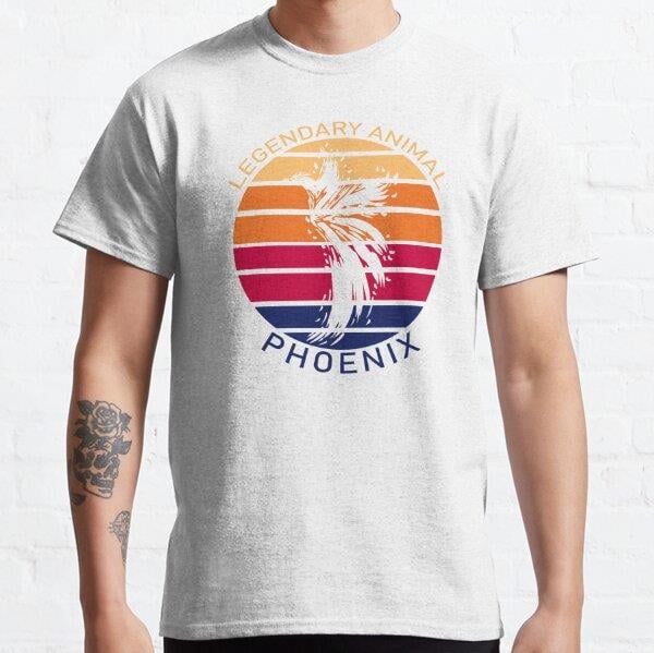 Sunset Legendary Animal Phoenix Ashes Firebird Tasarım Baskılı Tişört (Bol kesim t-shirt)