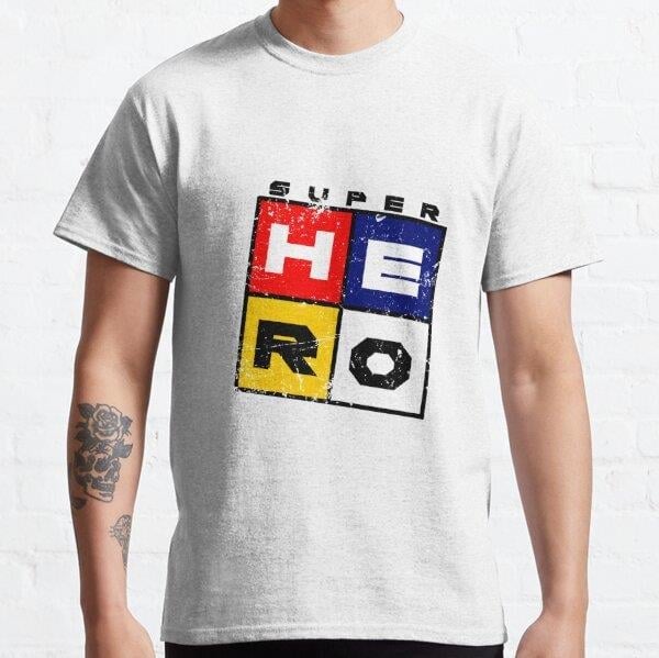 Super Hero - superhero hero Tasarım Baskılı Tişört (bol kalıp t-shirt)