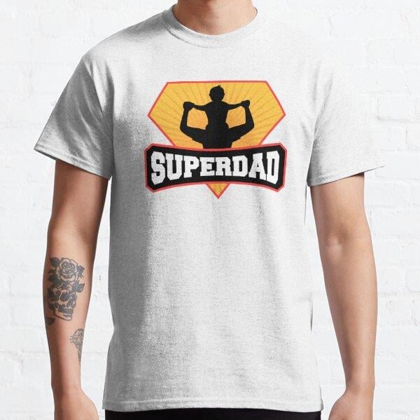 Superdad - Dad Superhero Tasarım Baskılı Tişört (bol kalıp t-shirt)
