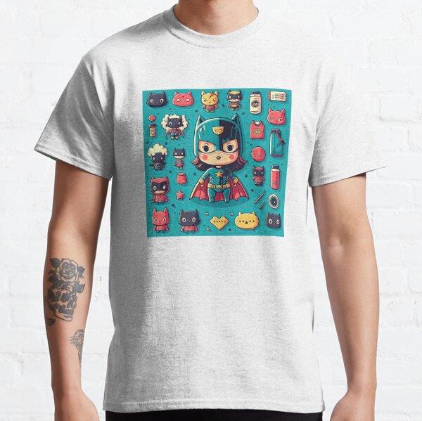 Superhero Fashion Style Patterns: Clothes and Accessories for the Cute Heroes Tasarım Baskılı Tişört (Bol kesim t-shirt)