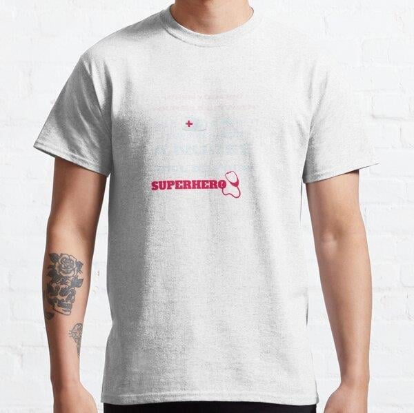 Superhero Nurse Tasarım Baskılı Tişört (bol kalıp t-shirt)