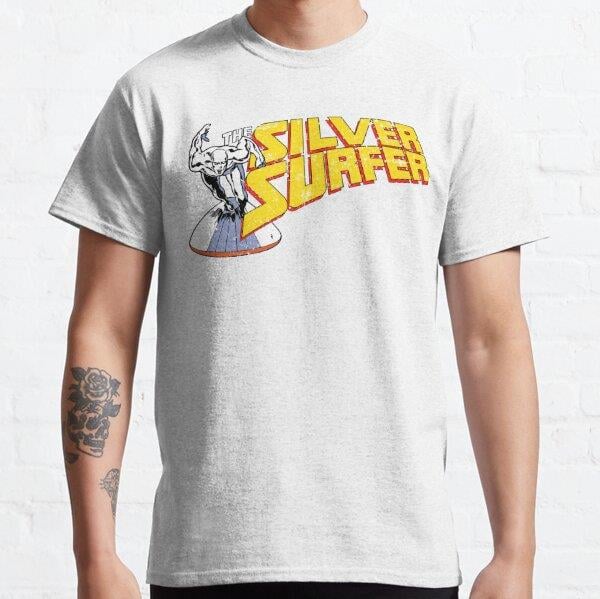 Superhero Silver Surfer - Surfing With The Alien/Best Seller Design For Everyone Tasarım Baskılı Tişört (bol kalıp t-shirt)