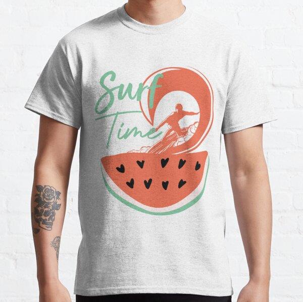 Surfer Love Watermelon Surfing Lovers Tasarım Baskılı Tişört (Bol kesim t-shirt)