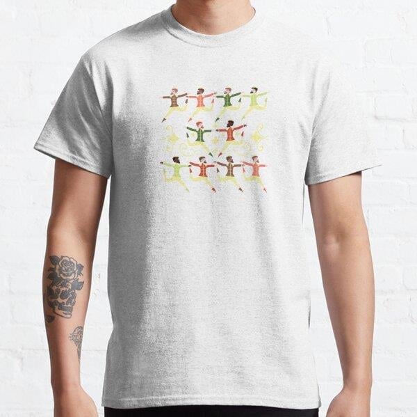 Ten Lords A-leaping Tasarım Baskılı Tişört (Bol kalıp t-shirt)