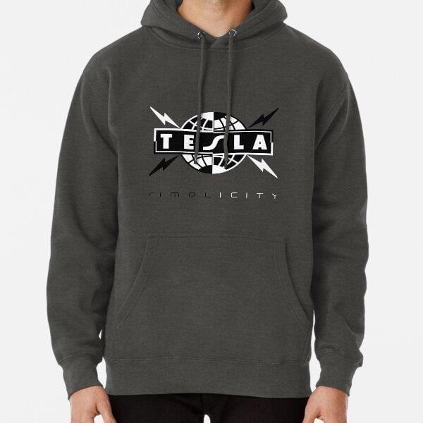 Tesla Band Logo T-shirt Tasarım Baskılı Kapşonlu Sweatshirt