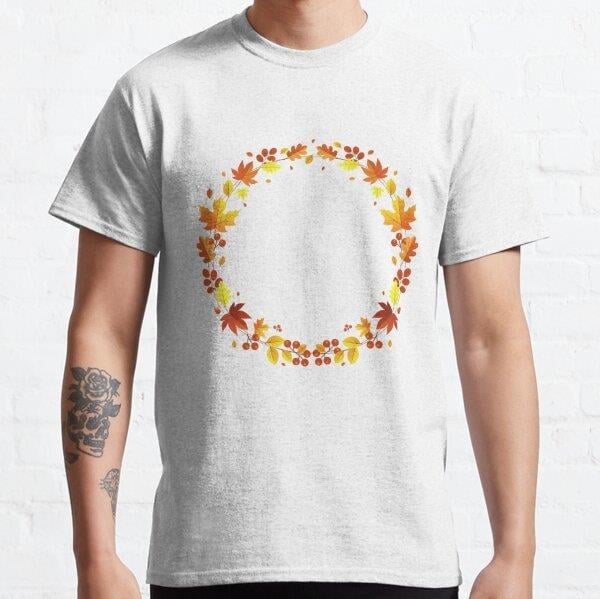 Thankful Fall Thanksgiving Fall Pumpkin Thanksgiving Gift Tasarım Baskılı Tişört (Rahat kalıp t-shirt)