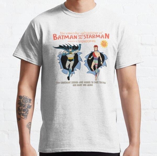 The Bat and Star Show Tasarım Baskılı Tişört (Bol kalıp t-shirt)