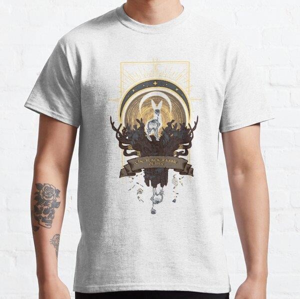The Black Rabbit of Inlé Tasarım Baskılı T-Shirt (bol kalıp tişört)