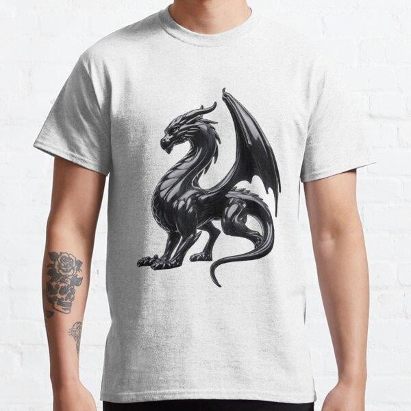The Blackest Dragon Tasarım Baskılı Tişört (Bol kesim t-shirt)
