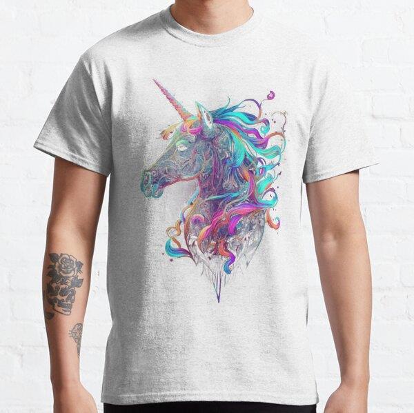 The Enchanted Realm of Unicorns Tasarım Baskılı Tişört (Bol kesim t-shirt)