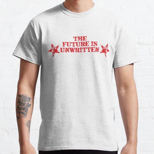The Future is Unwritten Tasarım Baskılı Tişört (Bol kalıp t-shirt)